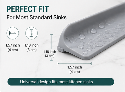 Silicone Anti-Splash Sink Edge Guard – Keep Counters Dry & Kitchen Clean
